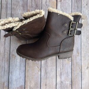 Bjorndal Dark Brown Winter Boots with Cream Lining